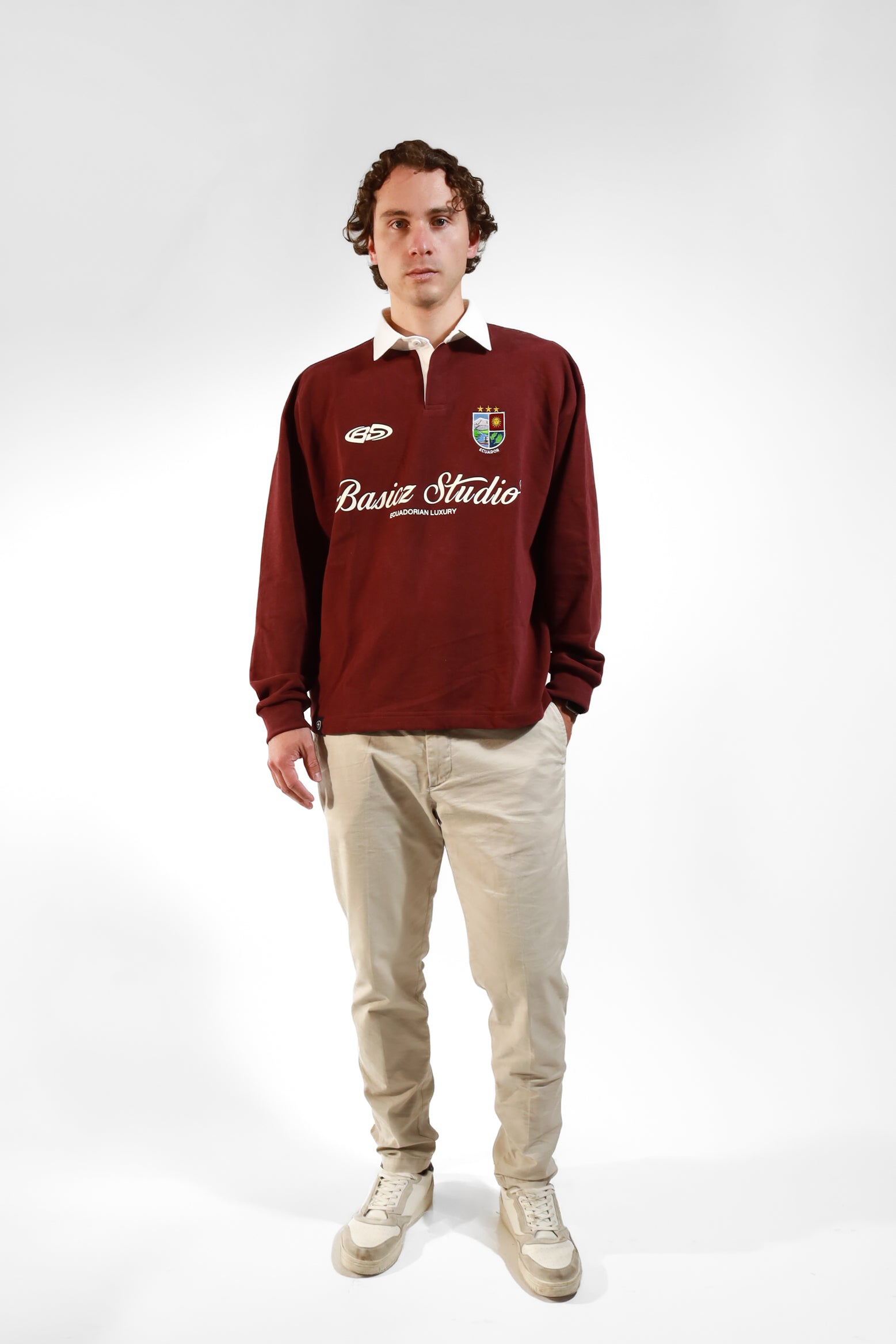 UNITED LONGSLEEVE POLO BURGUNDY
