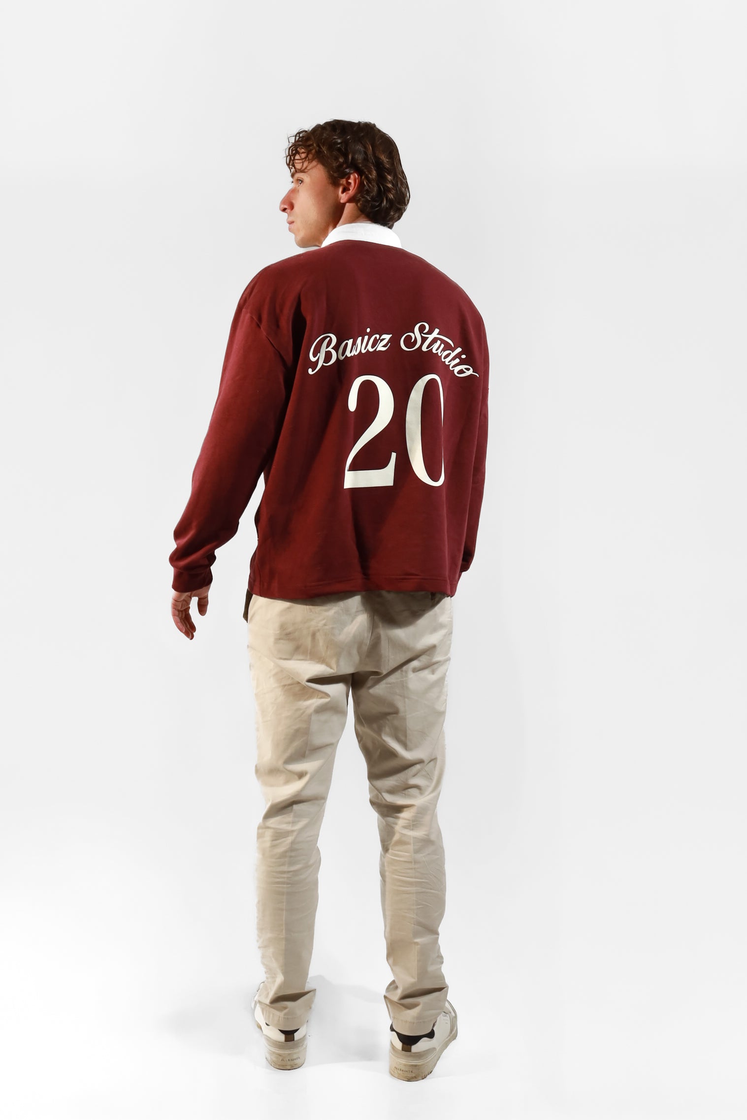 UNITED LONGSLEEVE POLO BURGUNDY