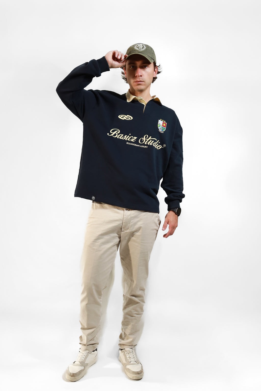 UNITED LONGSLEEVE POLO NAVY BLUE