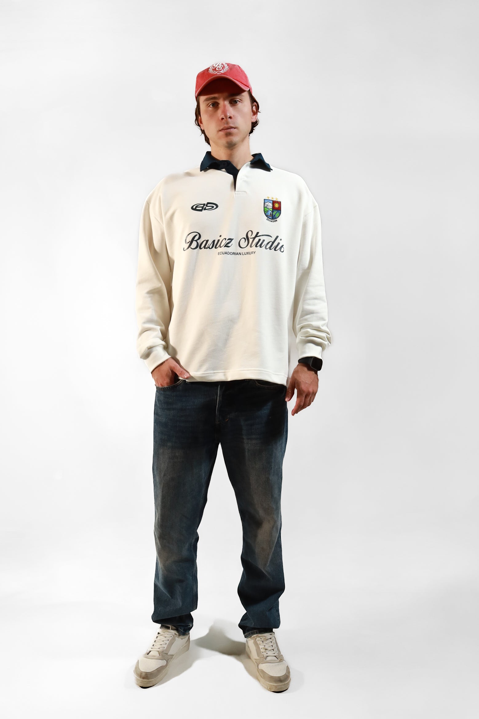 UNITED LONGSLEEVE POLO OFF WHITE