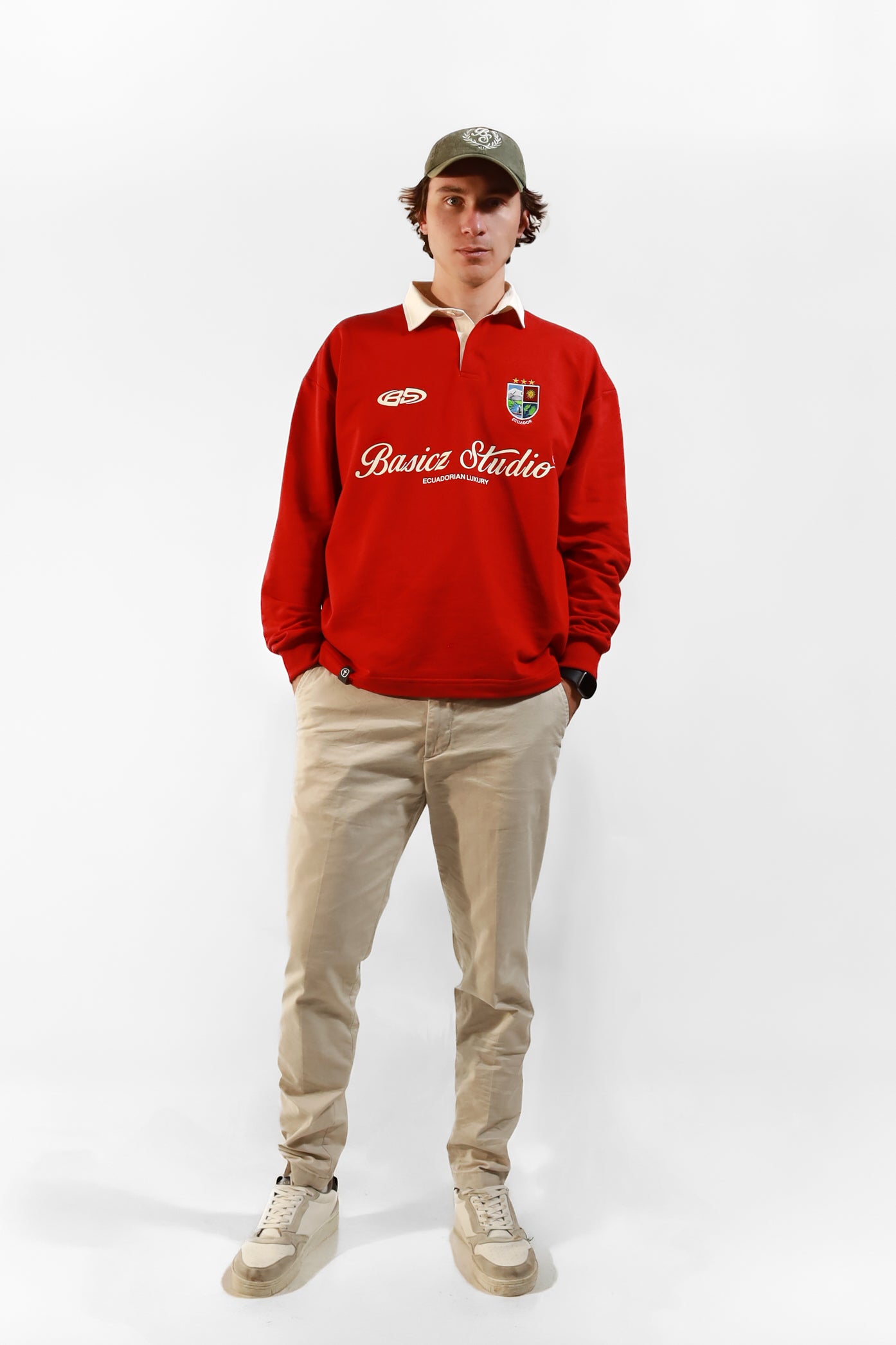 UNITED LONGSLEEVE POLO RED