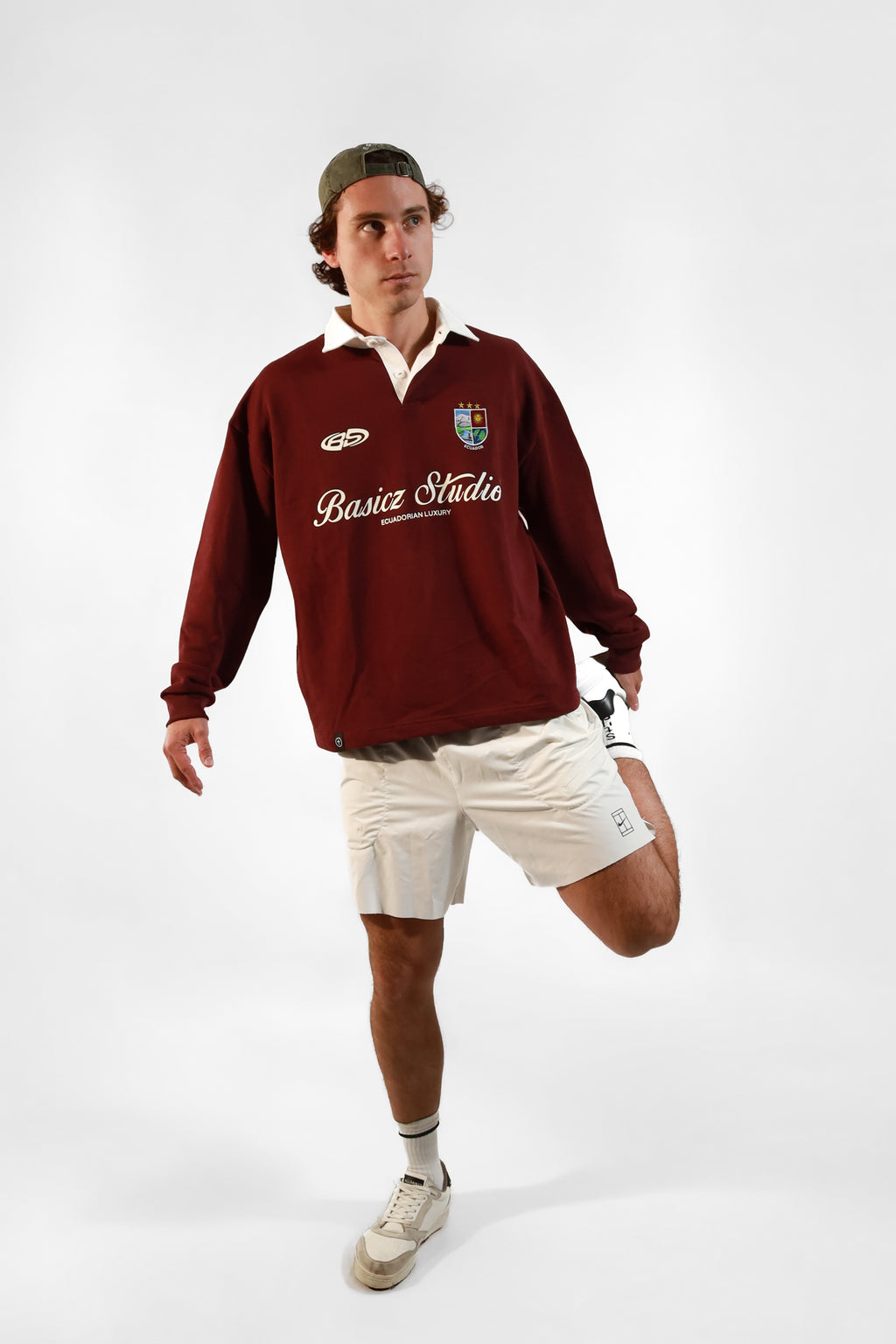 UNITED LONGSLEEVE POLO BURGUNDY