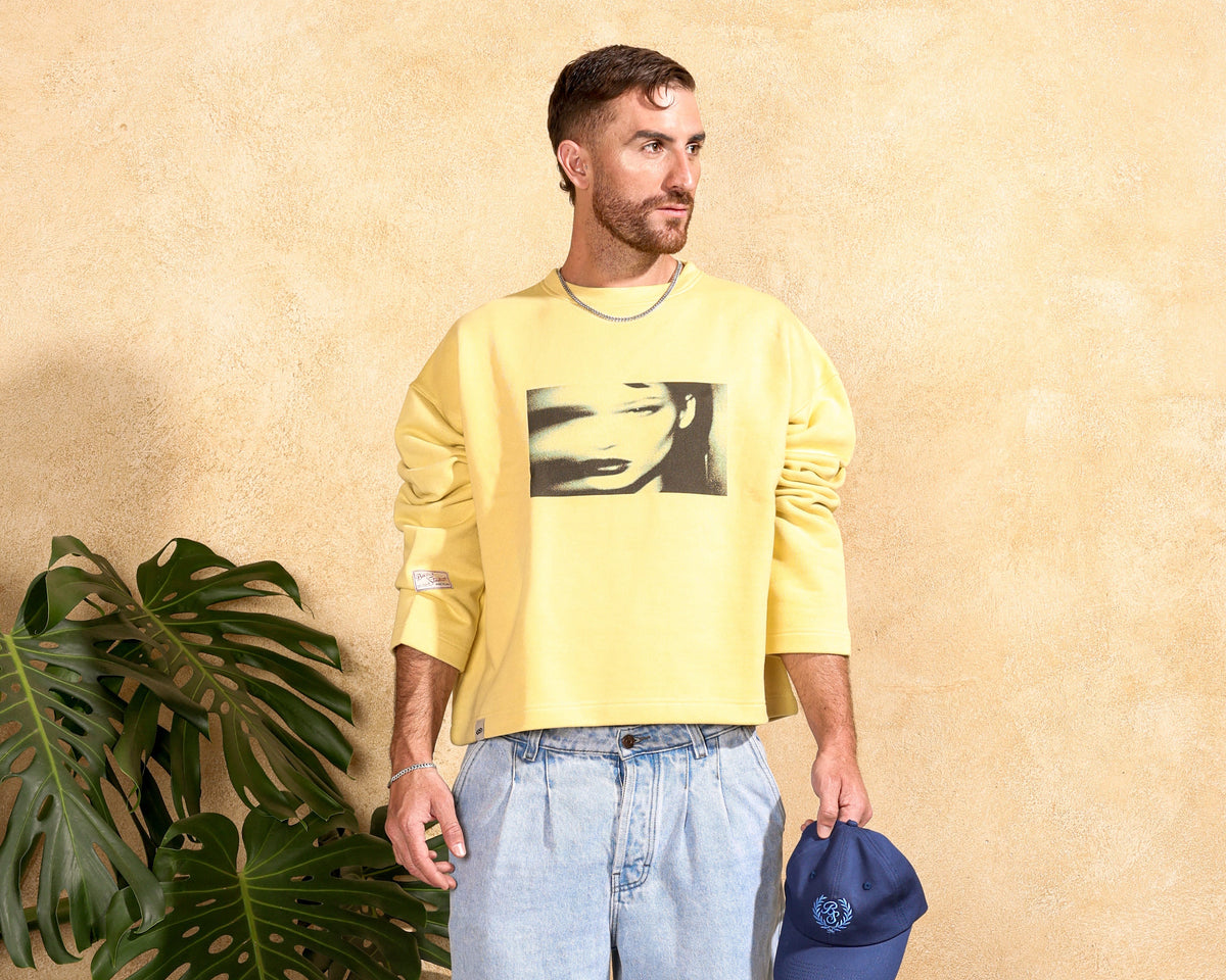 REVERSE CREWNECK — HONEY