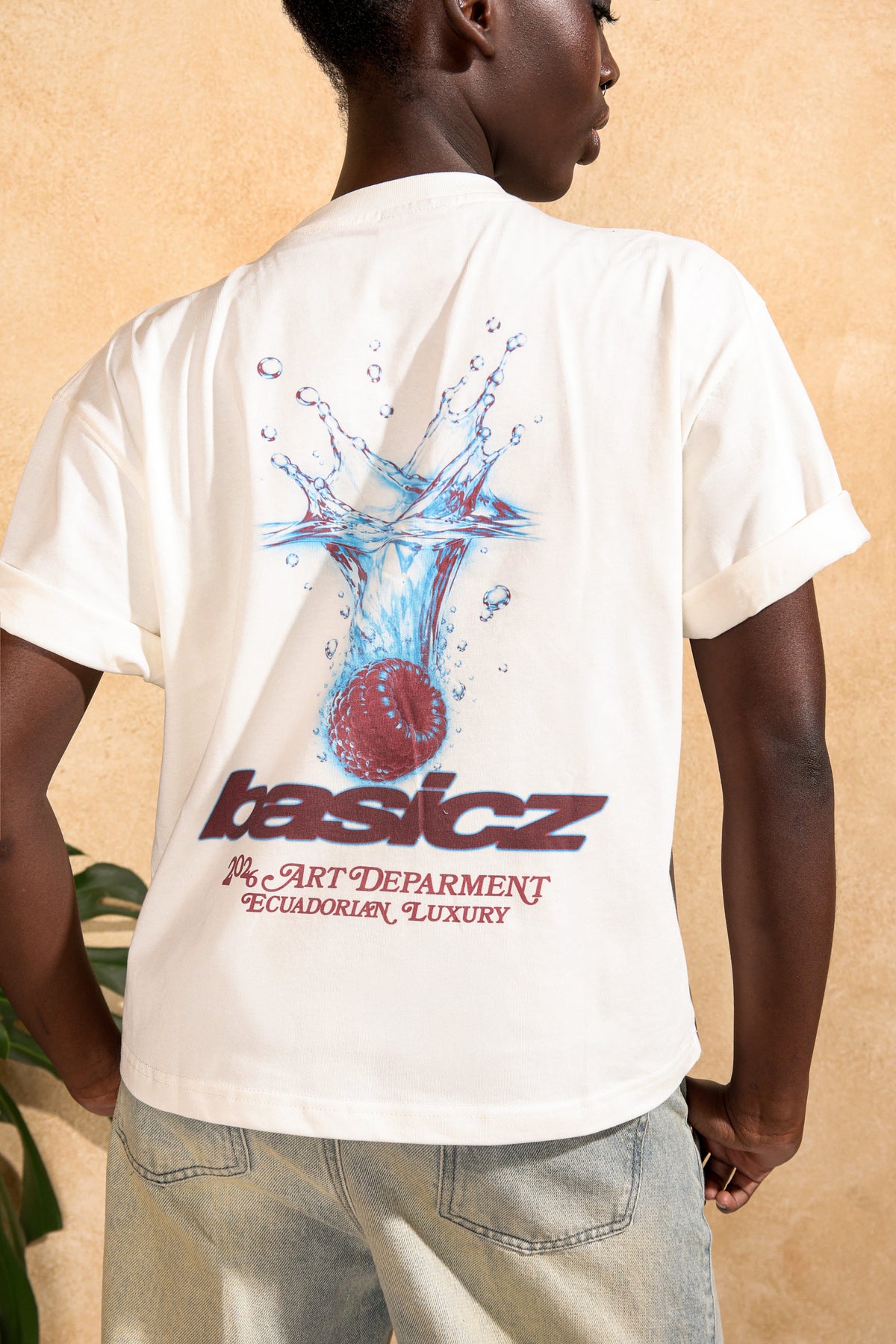Berry Splash Tshirt — White — foto