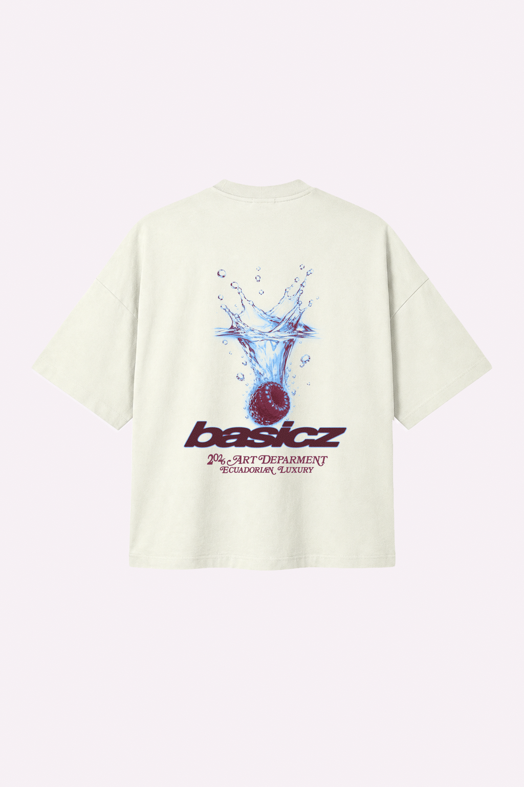 Berry Splash Tshirt — White — espalda