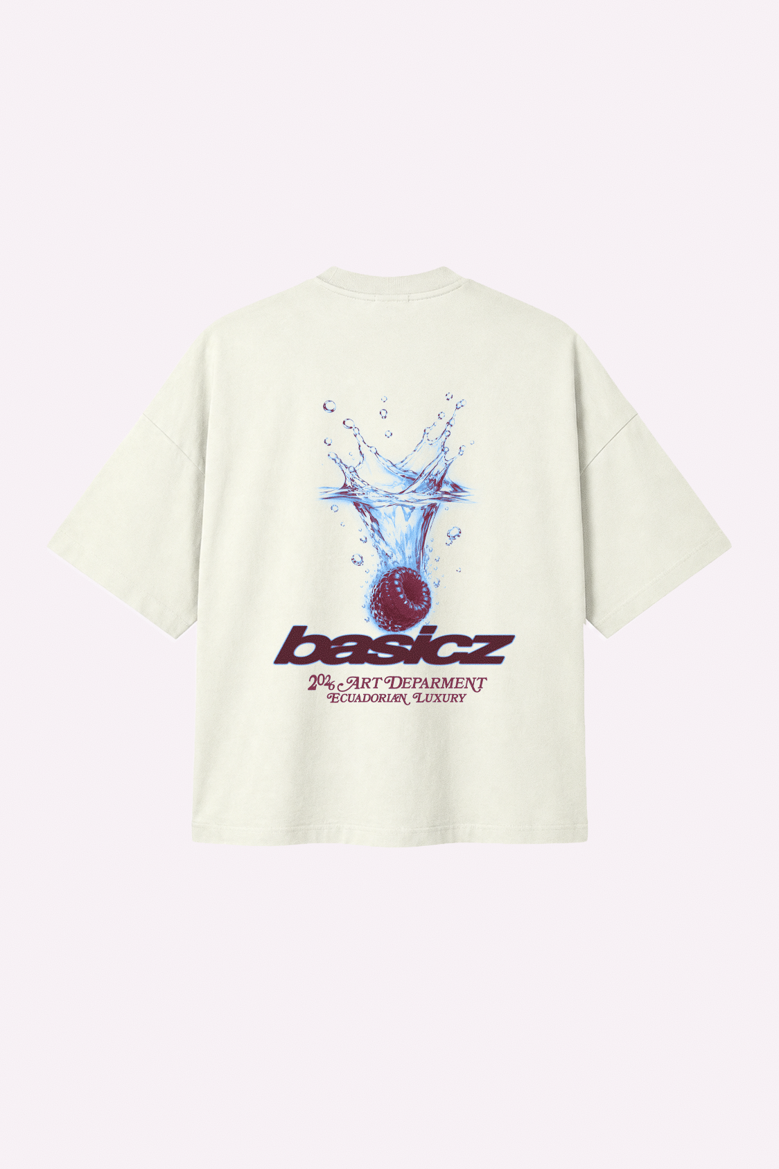 Berry Splash Tshirt — White — espalda