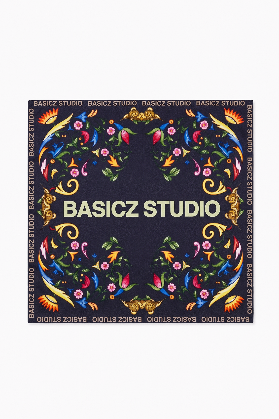 Blooming Sun Black Bandana — frente
