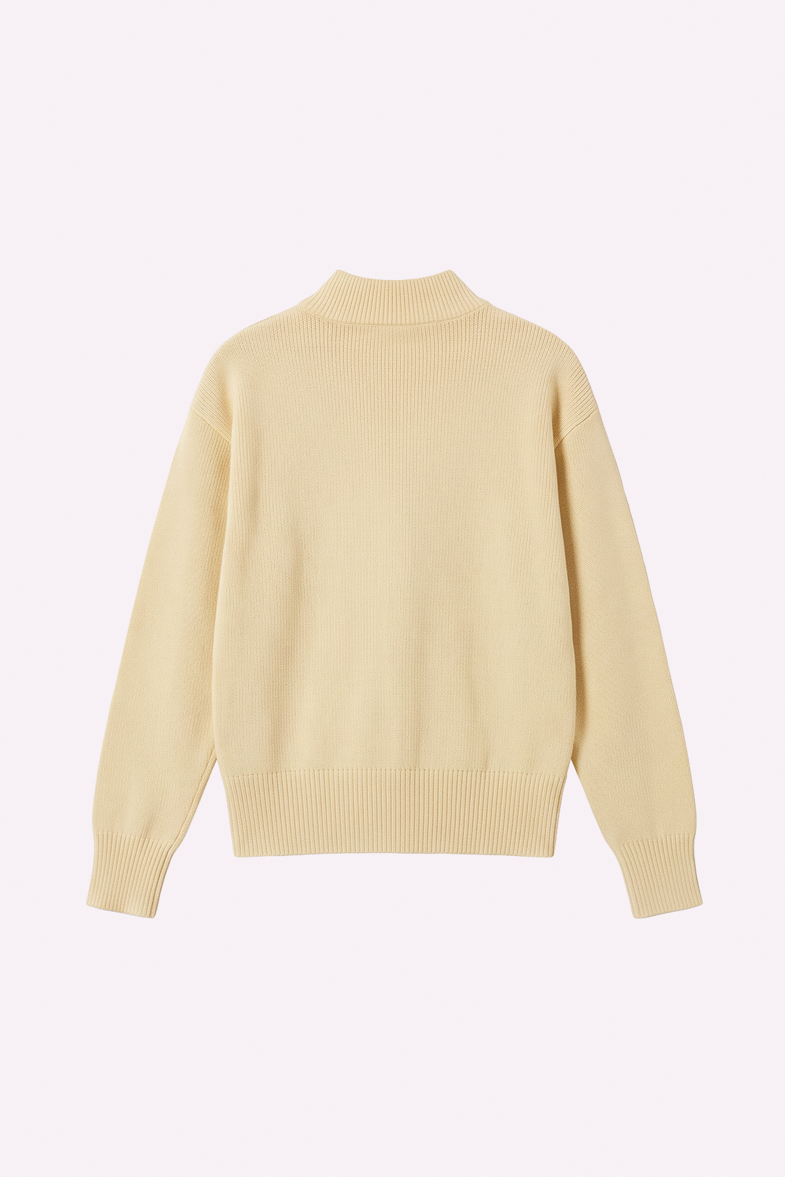 Knit Zip-Up — Butter — espalda