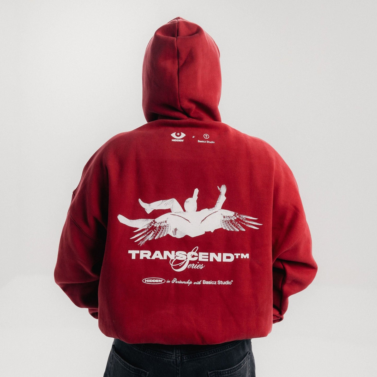 HIDDEN x BASICZ Red Heavyweight Hoodie