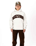VINTAGE WHITE&BROWN HOODIE
