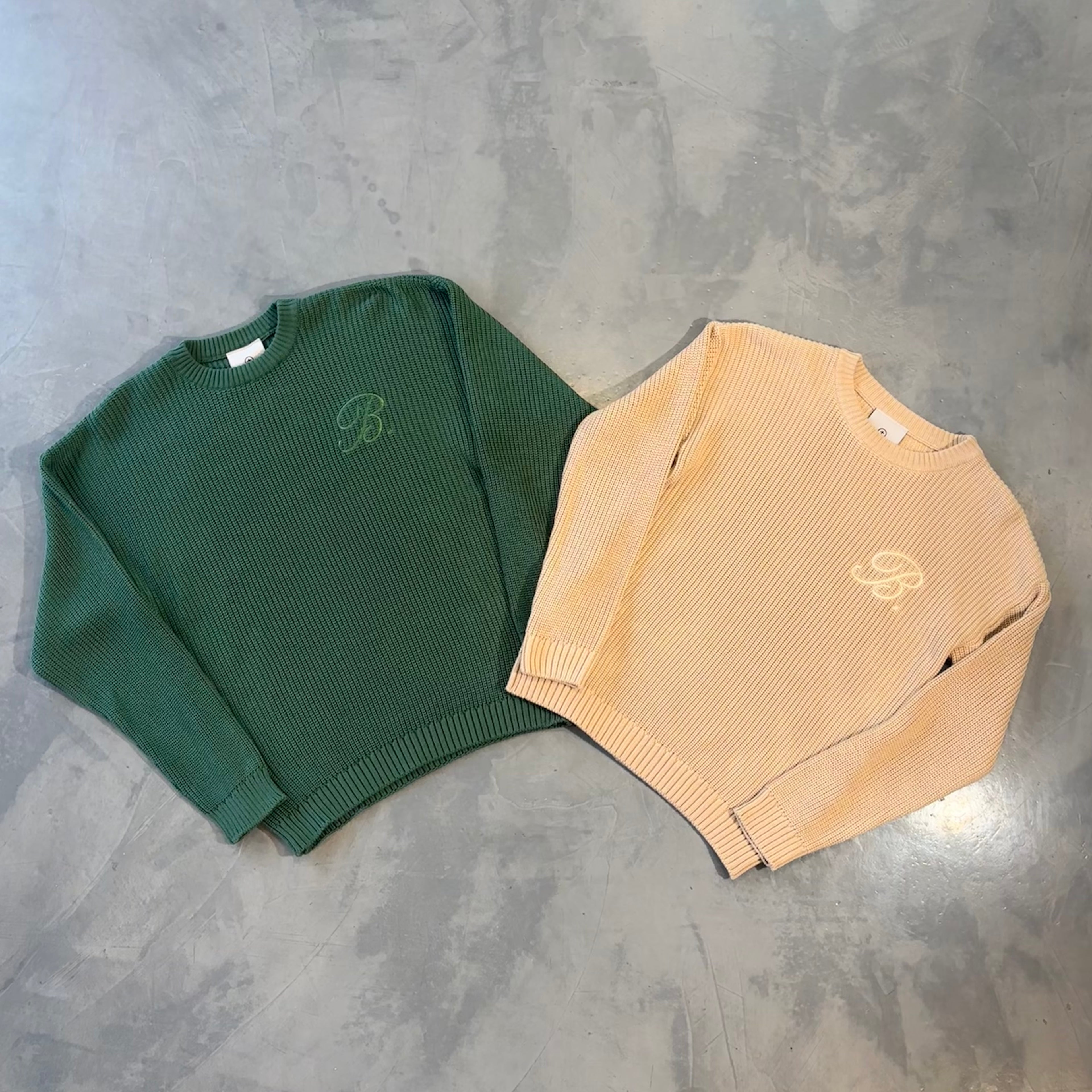 KNITWEAR DUO NUDE + FOREST