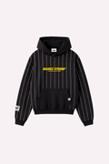 Loyalty Hoodie — Black Pinstripe — frente