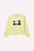 Reverse Crewneck — Honey — frente