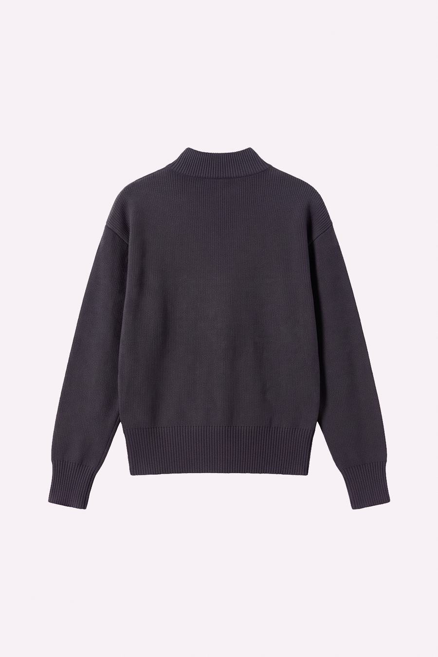 Knit Zip-Up — Shadow Grey — frente