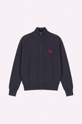 Knit Zip-Up — Shadow Grey — frente