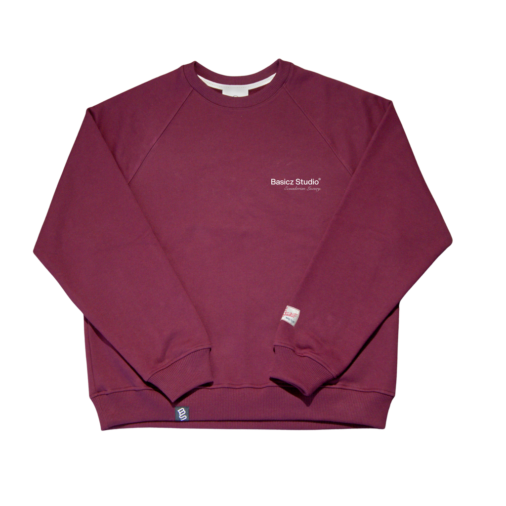 Born 4 More Angel Crewneck Merlot
